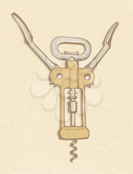Royalty Free Clipart Image of a Corkscrew
