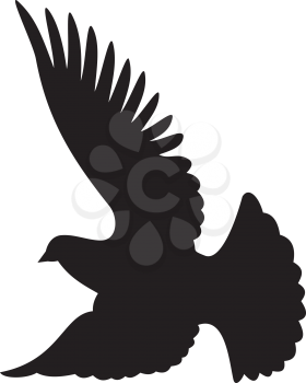 Royalty Free Clipart Image of a Silhouette of a Bird