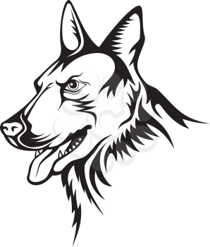 Royalty Free Clipart Image of a German Shepherd