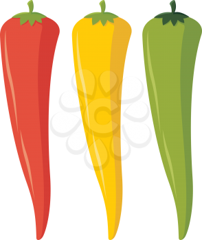 Royalty Free Clipart Image of Chili Peppers