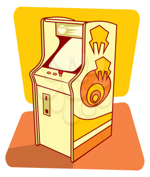 Royalty Free Clipart Image of an Arcade Game