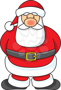 Royalty Free Clipart Image of a Cartoon Santa