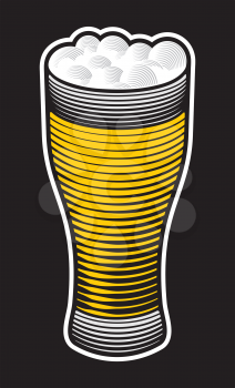 Royalty Free Clipart Image of a Pint of Beer