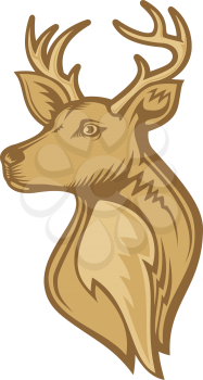 Royalty Free Clipart Image of a Deer Head