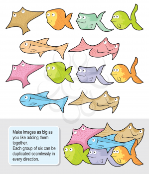 Royalty Free Clipart Image of a Cartoon Fish