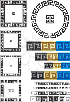 Royalty Free Clipart Image of a Set of Borders and Frames