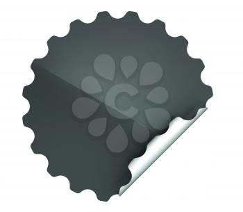 Royalty Free Clipart Image of a Black Sticker