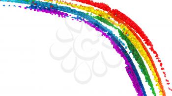Royalty Free Clipart Image of a Colorful Rainbow Diamond