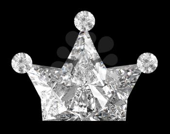 Royalty Free Clipart Image of a Diamond Crown