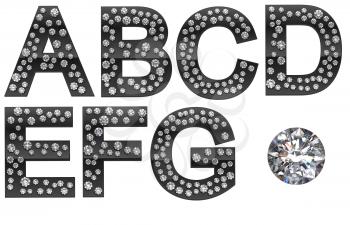 Royalty Free Clipart Image of Diamond Letters