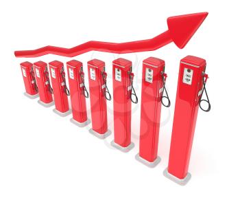 Royalty Free Clipart Image of a Fuel Market Chart