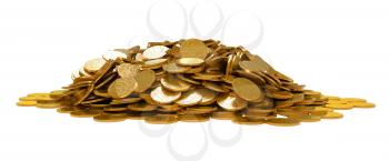 Royalty Free Clipart Image of a Pile of Coins