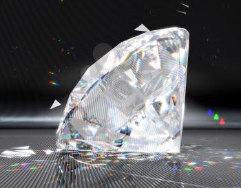 Royalty Free Clipart Image of a Large Diamond