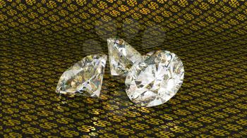 Royalty Free Clipart Image of a Diamond Background