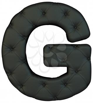 Royalty Free Clipart Image of a Black Leather Font G