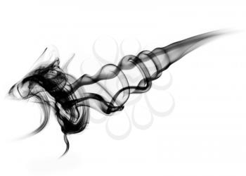 Abstract Fume on the white background