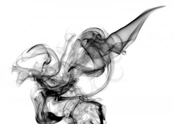 Beautiful Abstract smoke over white background