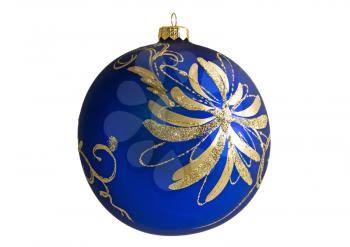 Beautiful Christmas decoration bauble, isolated over white