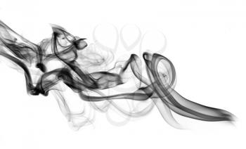 Abstract fume shapes over the white background