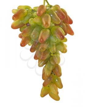 Bunch of grapes (green and red) isolated over white