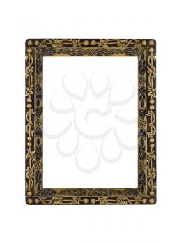 Carved emprty Frame for portrait or picture over white background