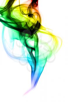 Colorful Abstraction. Fume shape over the white background