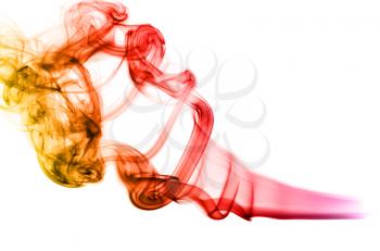 Colorful Magic Abstract fume shapes on white 