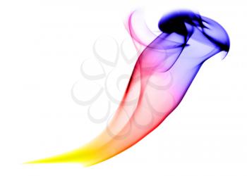 Colorful Magic Fume abstract over white background