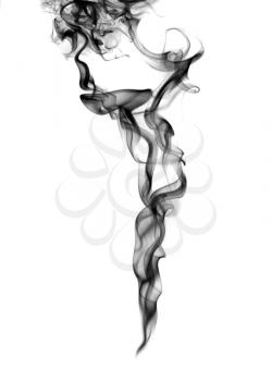 Magic abstract smoke patterns over the white background