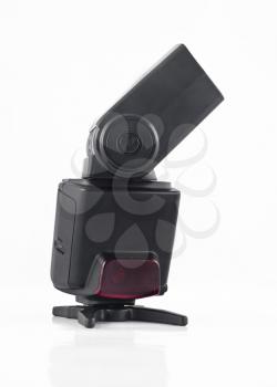 Professional flash unit for Digital camera isolated over white