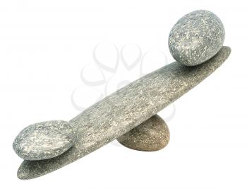 Balance: Pebble stability scales with large and small stones