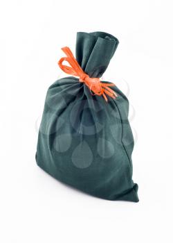 Beautiful sack for gift or present isolated over white