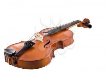 Beautiful violin isolated over white