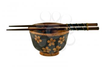 Japanese tableware: Chopsticks and a bowl
