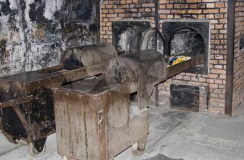 Oven for incineration dead bodies of people in Auschwitz - Birkenau concentration camp