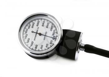 A macro shot of sphygmomanometer for pressure measuring