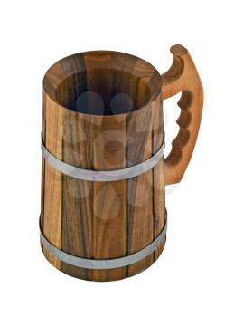 Handmade wooden mug for beer