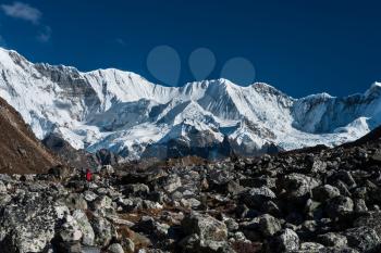 Mountain range in the vicinity of Cho oyu peak. Himalayas and Nepal