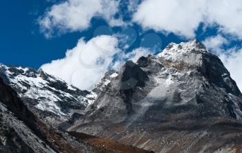 Mountains near Gokyo in Himalayas. Shot in Nepal, 4800 m