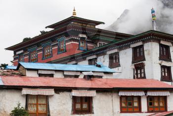 Tengboche buddhist monastery in Himalaya. Travel to Nepal