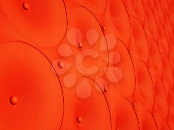 Red leather pattern with circles and buttons. Large resolution