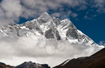 Lhotse and Lhotse shar summits. Pictured in Nepal