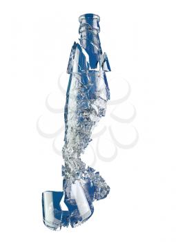 Royalty Free Photo of a Smashed Glass Bottle