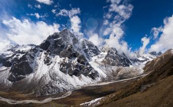 Huge resolution panoramic picture. captured in Nepal at height 4500 m
