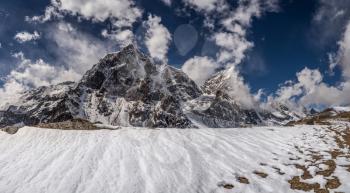 Himalayas landscape with Cholatse and Taboche summits. Travel to Nepal