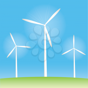 Royalty Free Clipart Image of a Wind Turbine