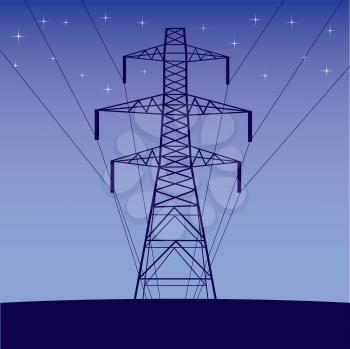 Royalty Free Clipart Image of a Tower Line