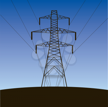 Royalty Free Clipart Image of a Hydro Tower