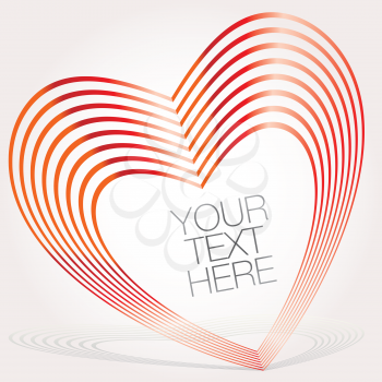 Royalty Free Clipart Image of a Heart With Space for Text