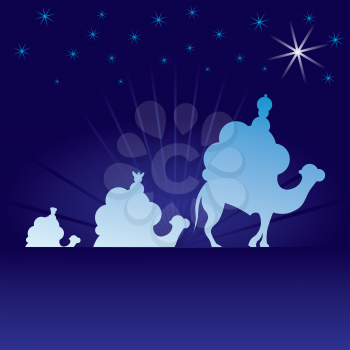 Royalty Free Clipart Image of the Wise Men